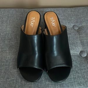 Black heeled booties